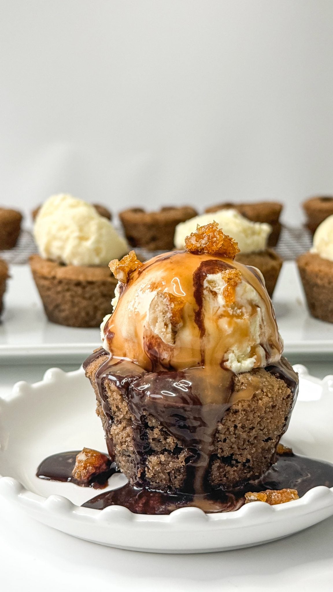 Sundae de Helado en Galletón de Chips de Chocolate