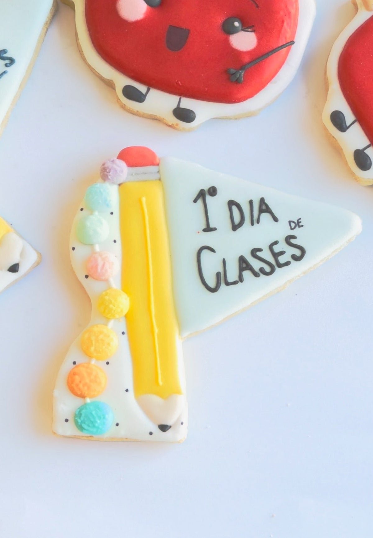Vuelta a Clase galleta decorada banderín